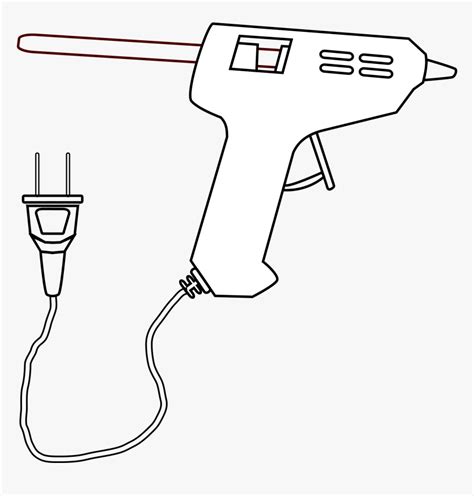 Tool Hot Glue Gun Drawing Coloring Clip Arts Hot Glue Gun Drawing Hd Png Download Kindpng