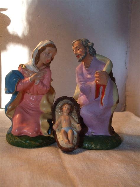 Nativity Joseph Mary Jesus Italian Nativity Figures Etsy