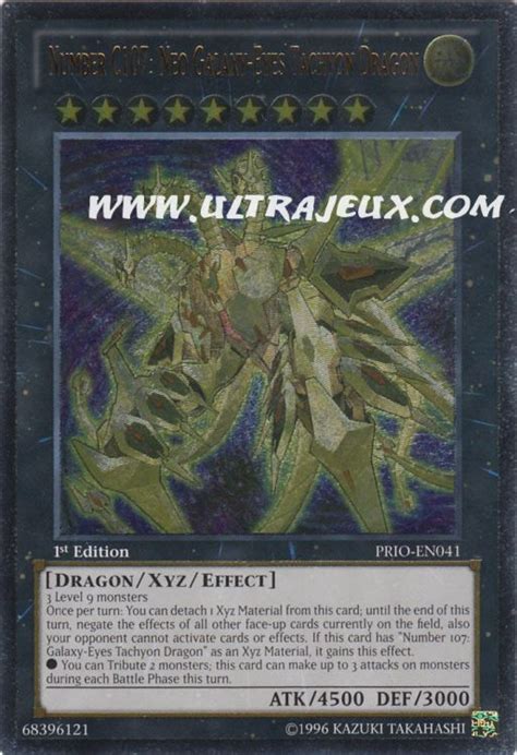 Number C107 Neo Galaxy Eyes Tachyon Dragon Prio En041 Ul Carte Yu