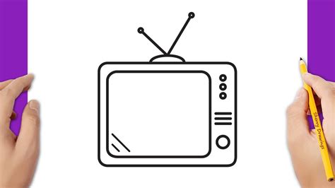 How To Draw A Retro Tv Youtube