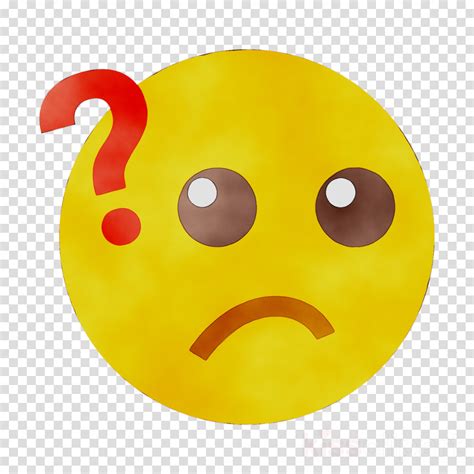 Emoticon Smiley Yellow Png Clipart Question Mark Face Emojishrug