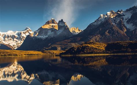 Gray Lake Torres Del Paine Mountains Patagonia Chile Hd Wallpaper