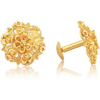Buy Vighnaharta Traditional Daily Wear Gold Plated Alloy Stud Earring