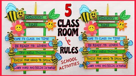 Classroom Rules Wall Hangingcraft For Schoolschool Activityclass