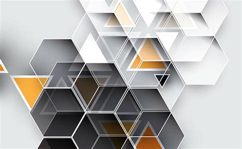 Hd Wallpaper Abstract Hexagon Pattern Design No People Three