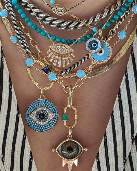 Jewelry Finejewelry Jewelrytrends Necklace Neckmess Eye Funky