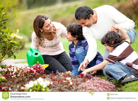 I'm fine with either option! Family Gardening Royalty Free Stock Image - Image: 25041746