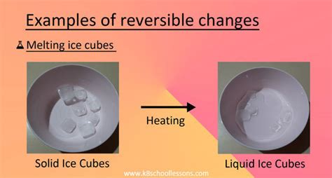Reversible And Irreversible Changes Examples For Kids