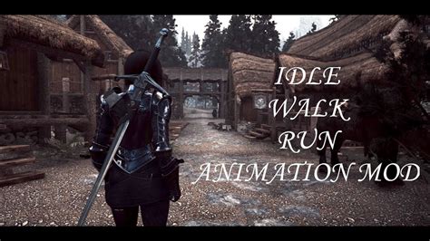 Skyrim Se Le Leviathan Animations Female Idle Walk And Run Youtube