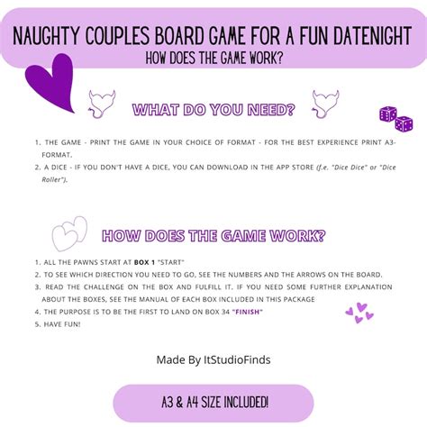 Printable Naughty Game For Couples Foreplay Game Sex Game Naughty
