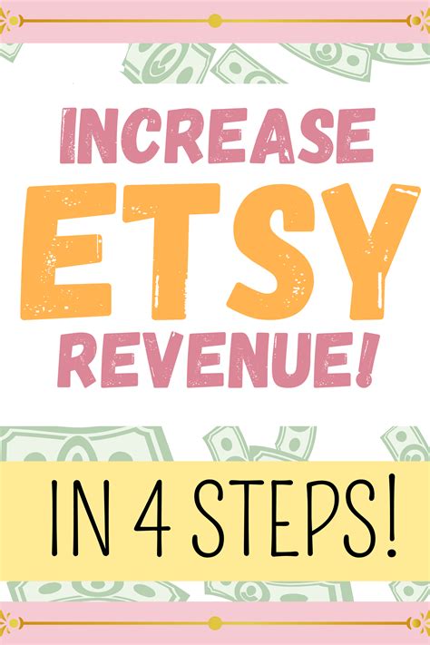 Increase Your Etsy Revenue In 4 Steps Etsy Success Make More Money