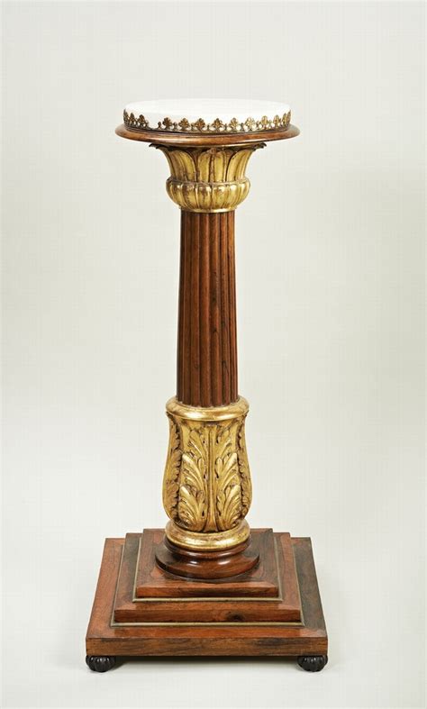 William Iv Rosewood And Parcel Gilt Pedestal Archive Neoclassical