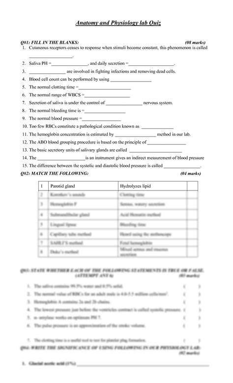 Solution Anatomy And Physiology Lab Quiz 1 Studypool