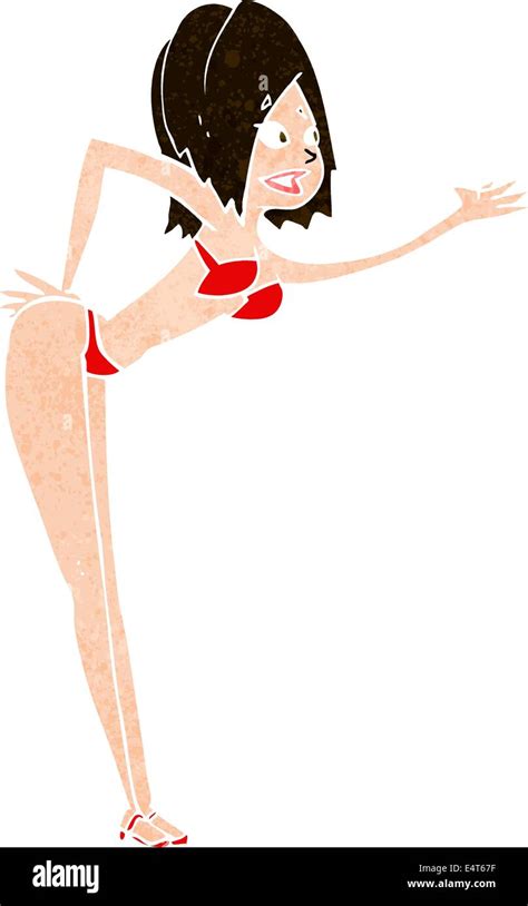 Cartoon Woman In Bikini Stock Vector Image Art Alamy