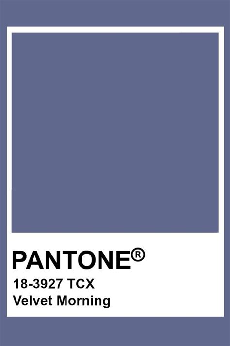 Pantone Velvet Morning Paleta Pantone Pantone Tcx Pantone Blue
