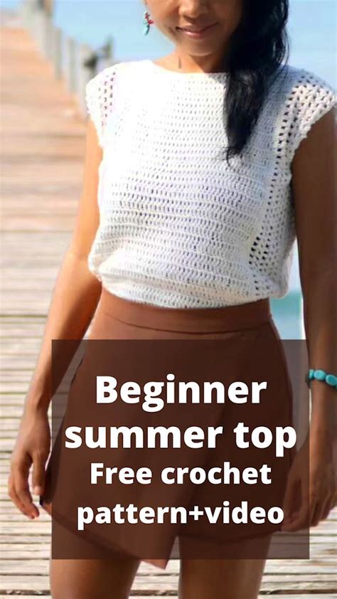 beginner summer top free crochet pattern jennyandteddy [video] crochet tops free patterns