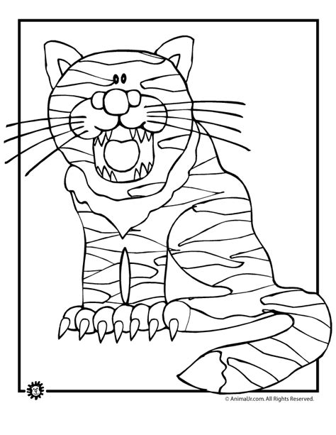 Cute Tiger Cub Coloring Woo Jr Kids Activities Childrens Publishing