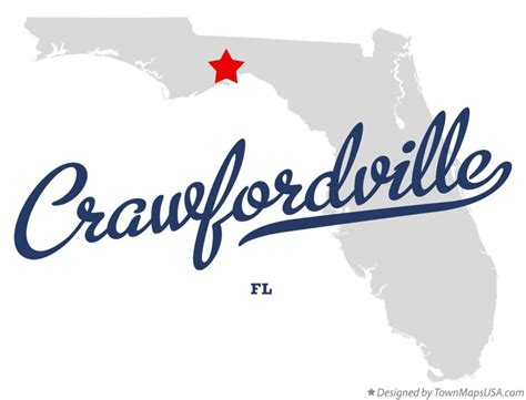 Map Of Crawfordville Fl Florida