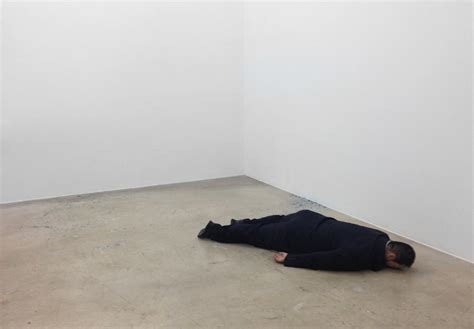Sculpted Ai Weiwei By He Xiangyu Lies Face Down On The Ground