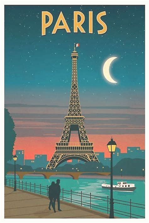 Vintage Poster Paris Poster By Mosfunky Paris Travel Poster Paris