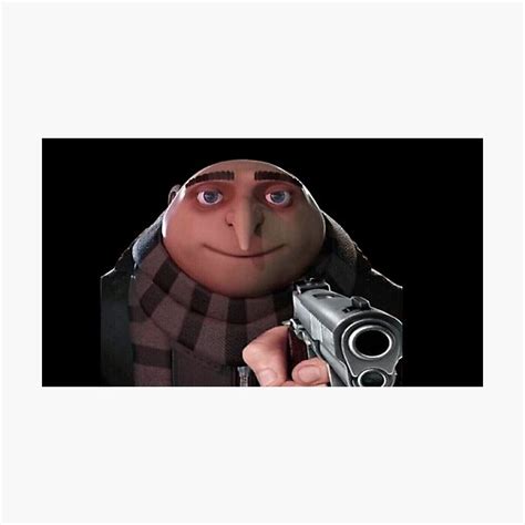 Gru Pointing A Gun Photographic Print For Sale By Hangloosedraft
