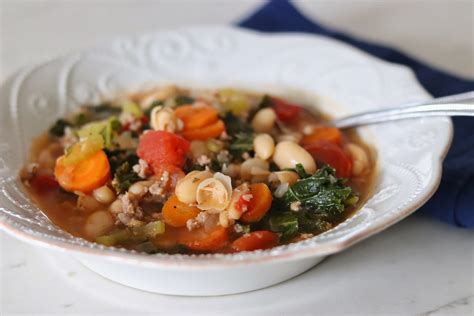 Italian Turkey Sausage White Bean And Kale Soup Recipe Jessica Ivey