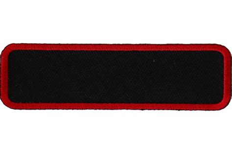 Blank Name Tag Patch Red Border Embroidered Patches By Ivamis Patches