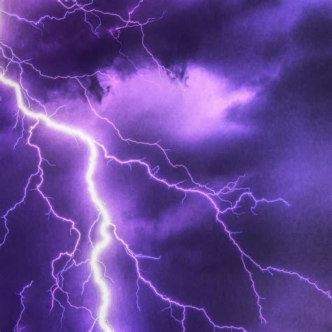 Purple Lightning 6k Uhd Wallpaper