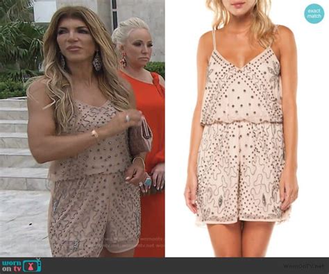 Wornontv Teresas Pink Jewell Embellished Romper On The Real Housewives Of New Jersey Teresa