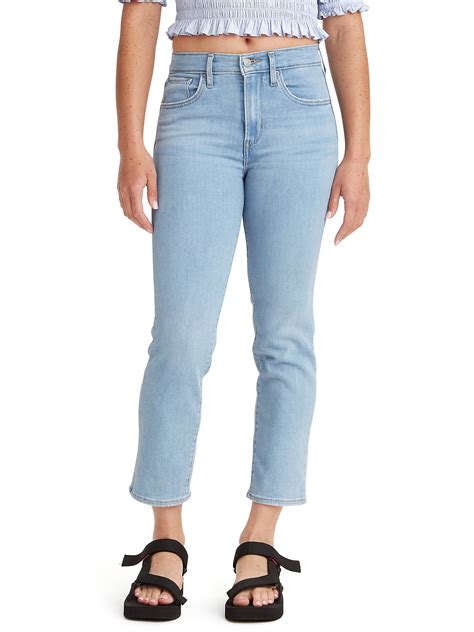 Levis Original Womens 724 High Rise Straight Crop Jeans
