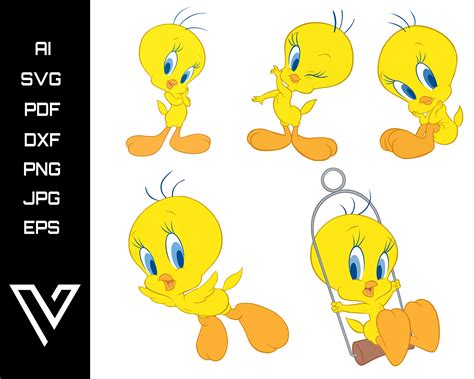 Tweety Looney Tunes Bird Svg Bundle Tweety Bird Cricut Etsy