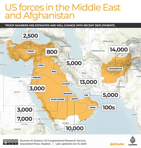 Us Military Presence In The Middle East And Afghanistan Interactive