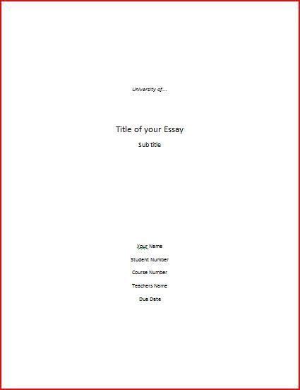 Using concept note template as a guide can make things simple, clear, and easier to understand. Title page idea for book reports | Essay cover page