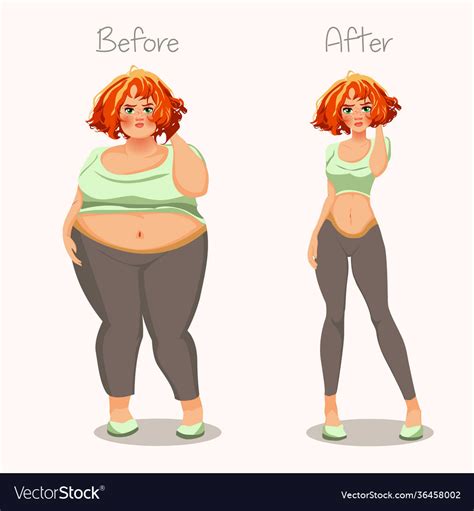 fat and skinny girls royalty free vector image
