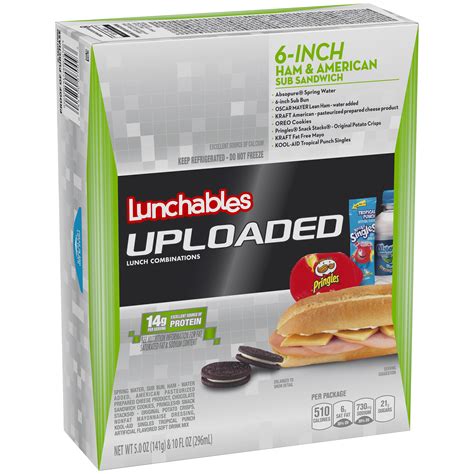 Lunchables Uploaded 6 Inch Ham And American Sub Sandwich Lunch