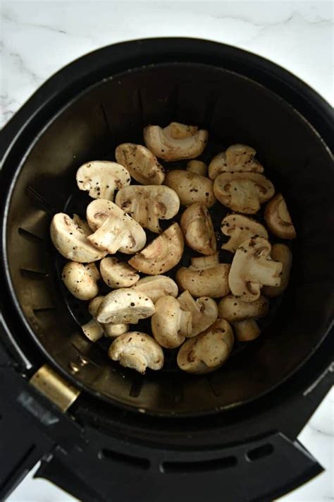 Air Fryer Mushrooms {10 Minute Recipe!} - Hint of Healthy