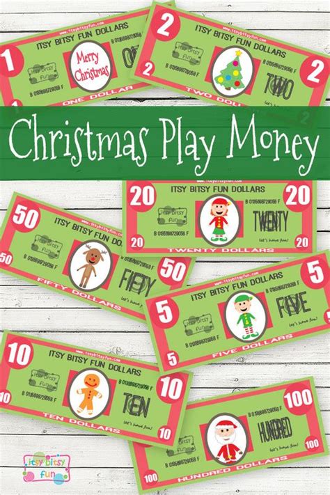 Free Printable Christmas Play Money For Kids Holiday Money Christmas
