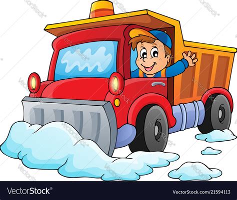Snow Plough Theme Image 1 Royalty Free Vector Image