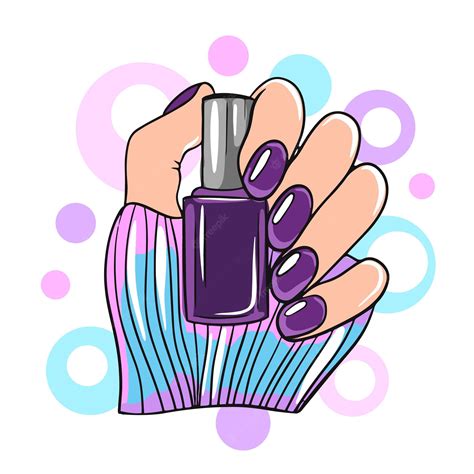 Premium Vector Nails And Manicure Concept Vector Illustration Nail