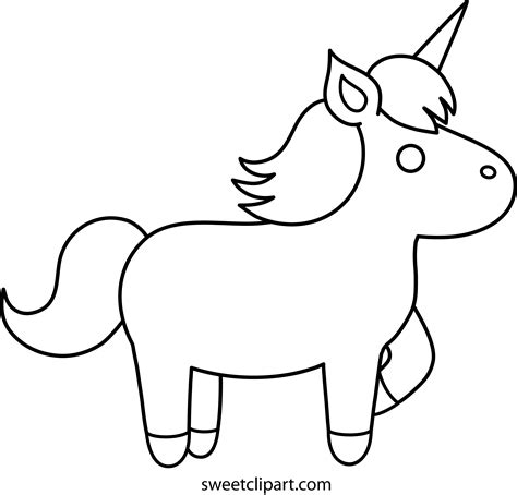 easy unicorn coloring pages | Simple Unicorn Outline Coloring Coloring Pages | Unicorn coloring ...