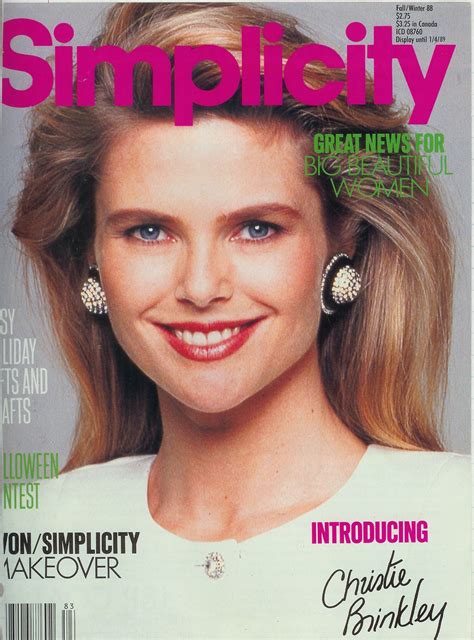 Simplicity January 1989 Christie Brinkley Photo 36989424 Fanpop