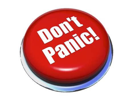 Dont Panic Bouton Rouge Png Transparents Stickpng