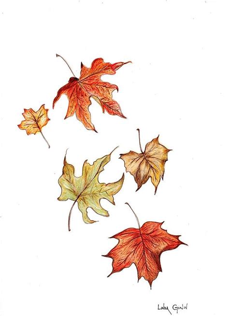 How To Draw A Leaf Fall Aesthetic Drawing