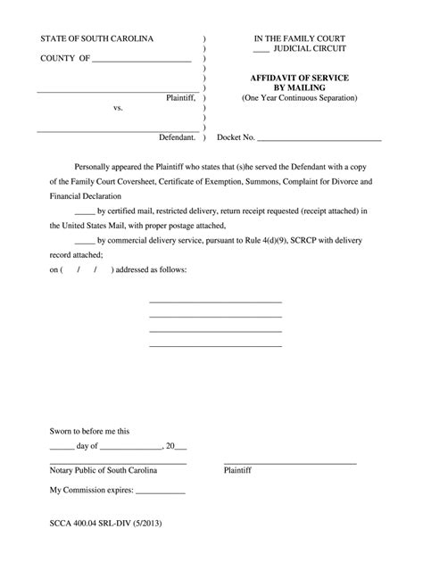 9 free affidavit form templates. Sc Affidavit Form - Fill Online, Printable, Fillable ...
