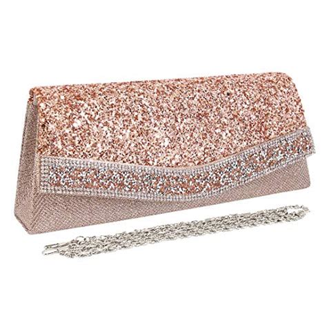 Naimo Flap Dazzling Clutch Bag Evening Bag With Detachable Chain