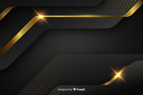 Luxury Background With Golden Abstract Shapes Free Vector Download 2020