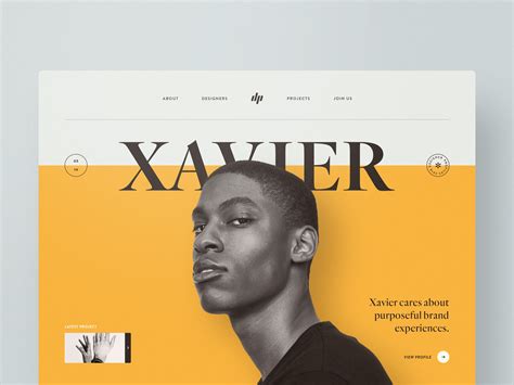 Xavier Designer Profiles Part D By Ben Schade Design Web Design Website Design