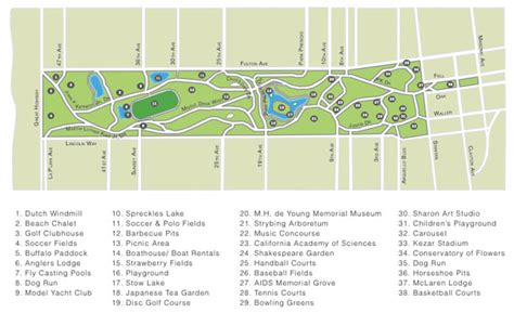 Jūs varat atrast sīkāku informāciju par golden gate park tennis courts vietnē sfrecpark.org. Golden Gate Park Map