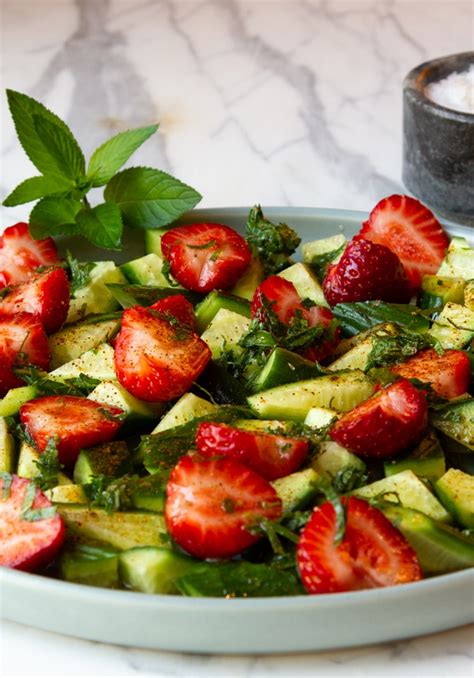 Strawberry And Cucumber Salad A Cooling Antidote For The Heat