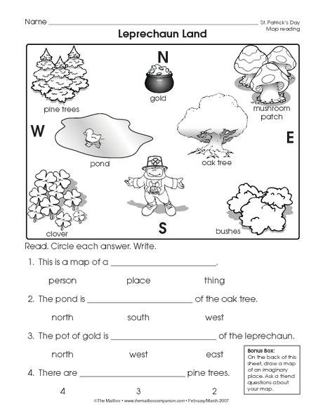 1st Grade Map Skills Worksheets